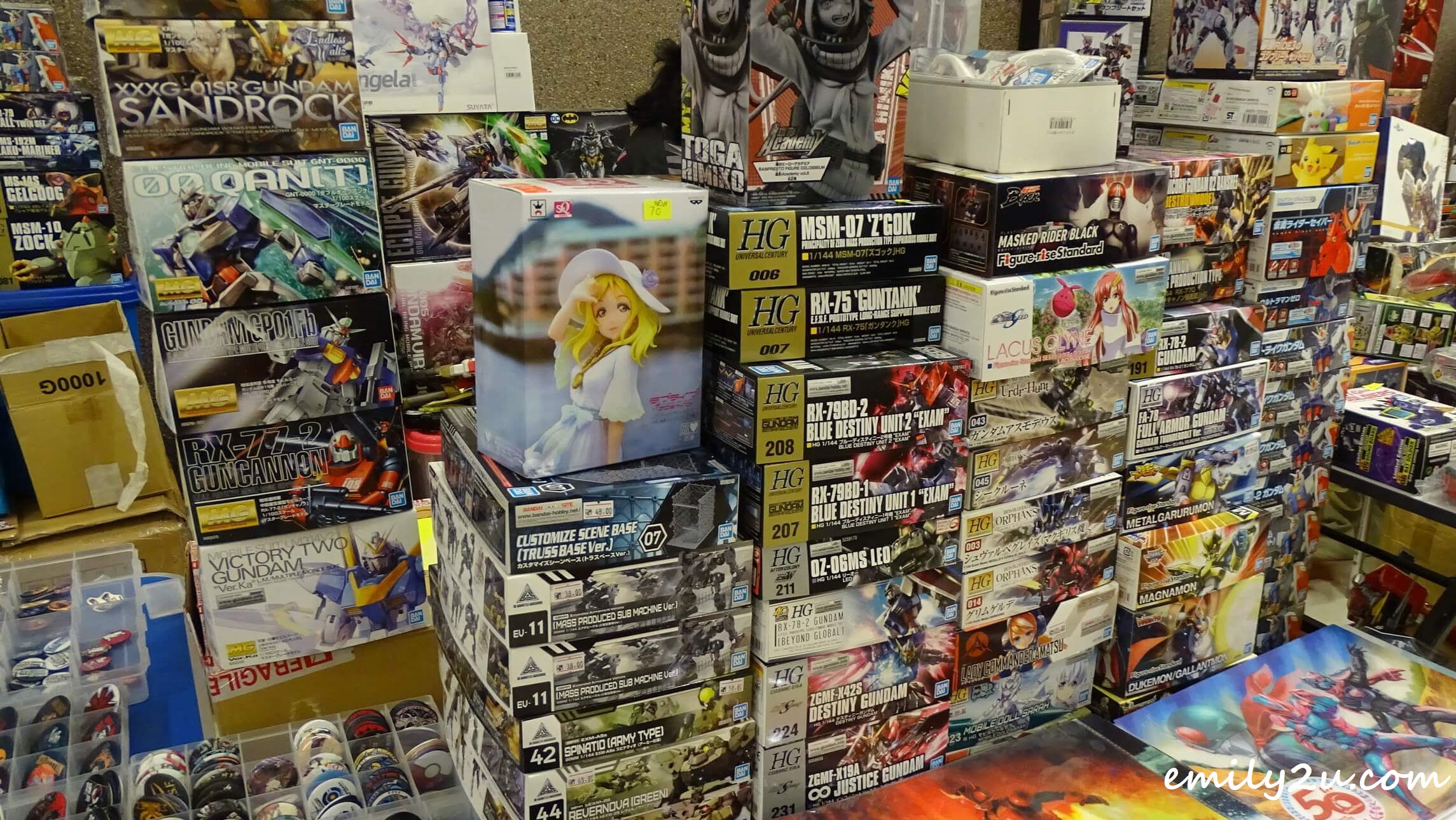 boxes and boxes of Gundam