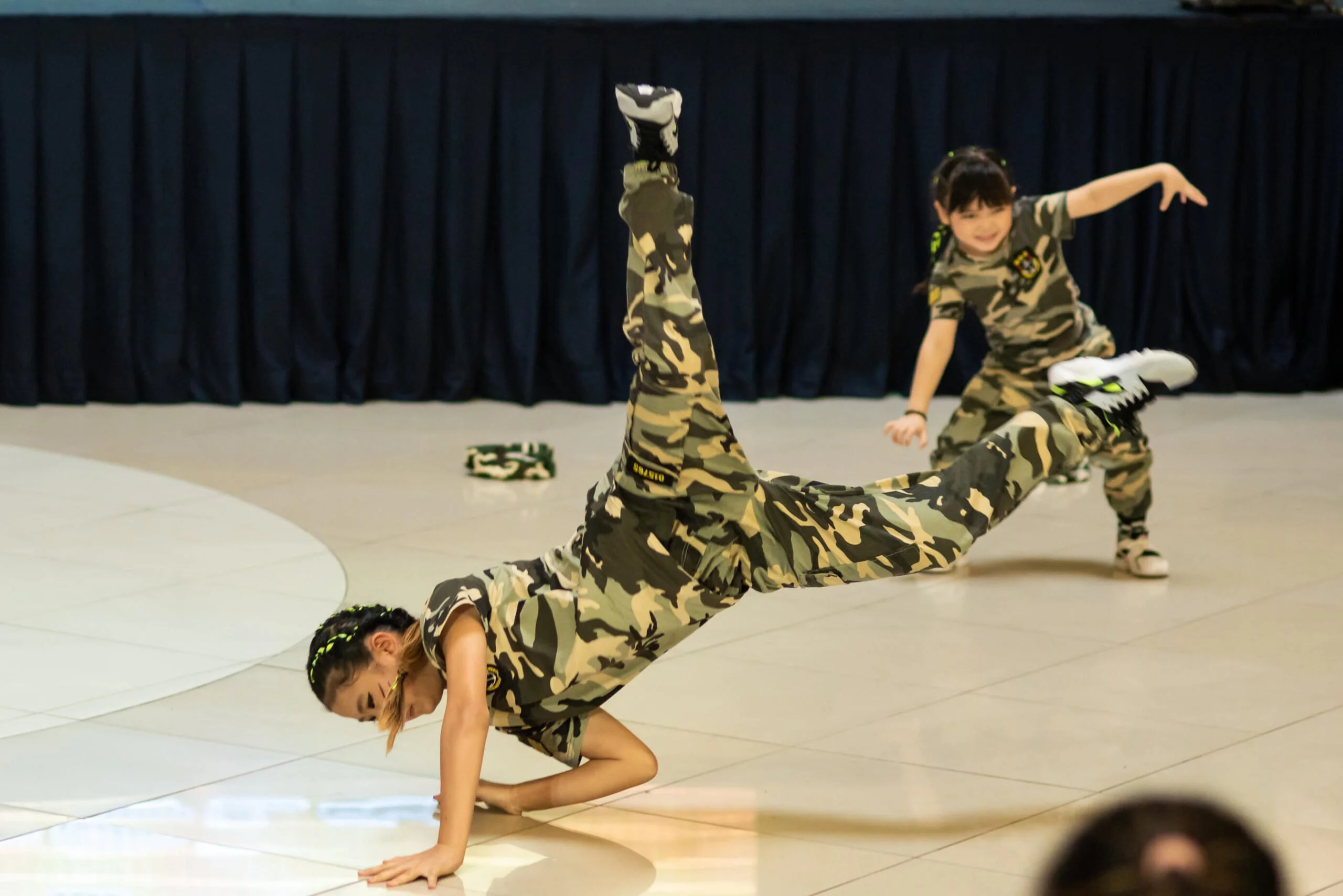 Hotshotz impressing the judges with their perfectly executed choreography