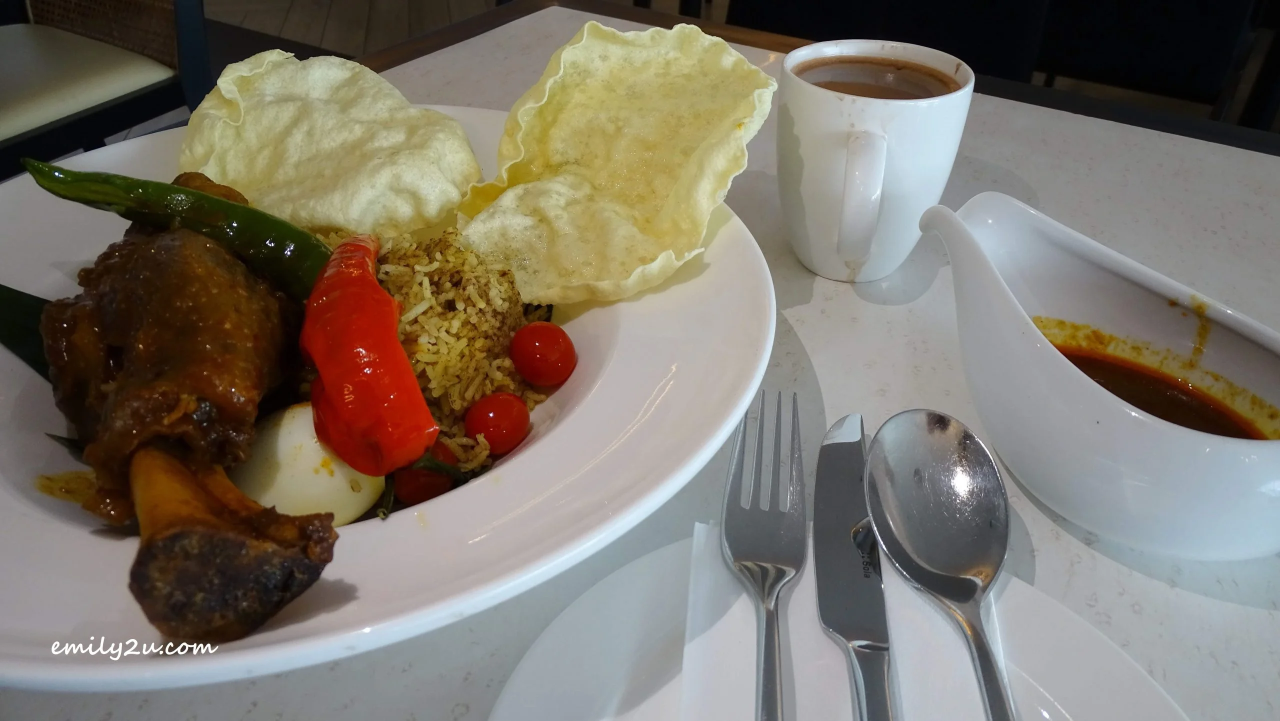 set of Lamb Shank Briyani with Teh Tarik at RM65 nett