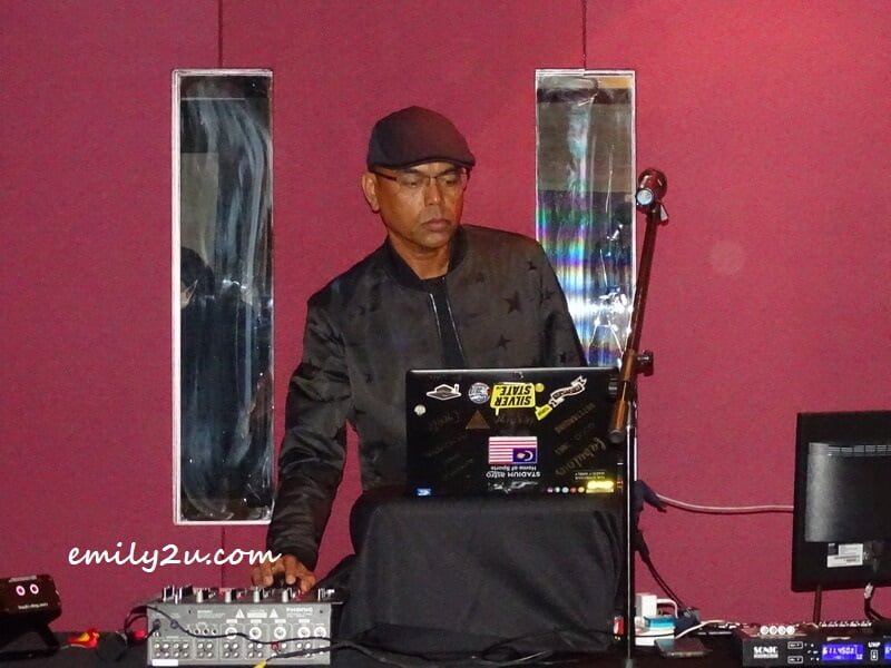 KT Pillai as the DJ spinning retro 80s music to entertain the crowd