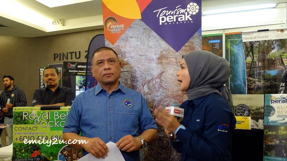 Perak Menteri Besar Dato’ Seri Saarani Mohamad, being interviewed by Ain of RTM