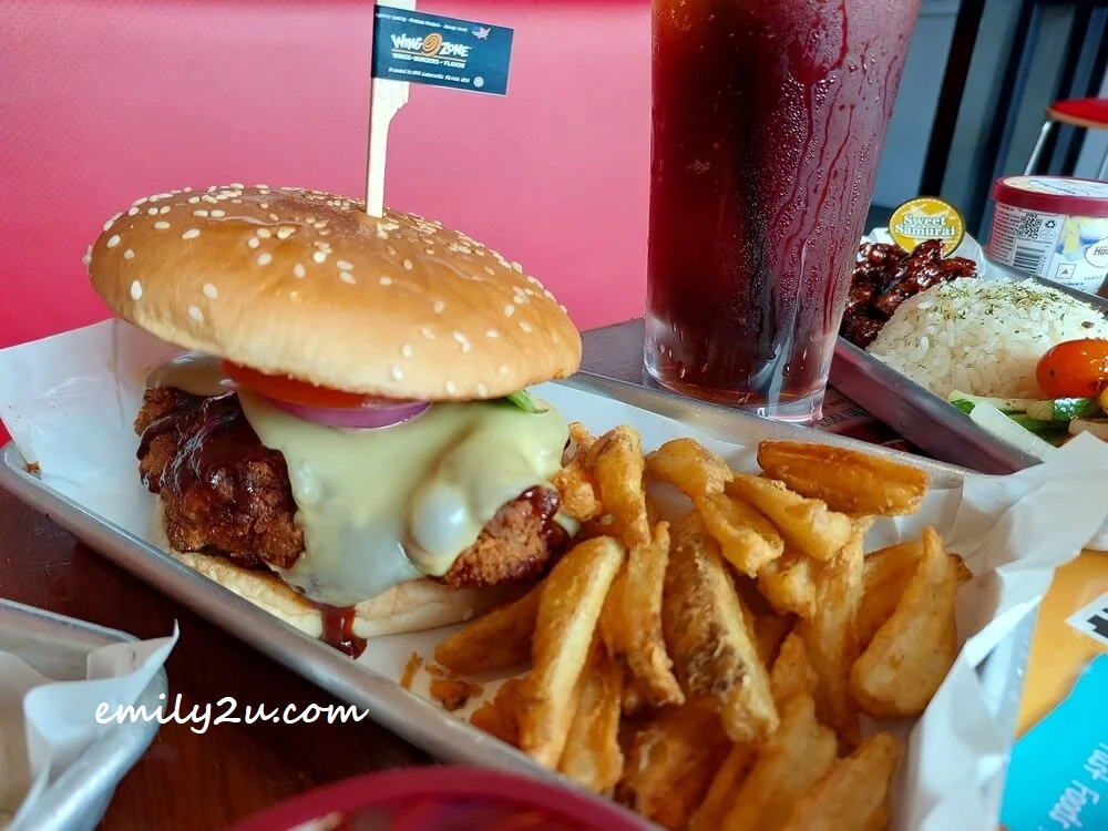 Colossal 10oz Chicken Sandwich with Smokin' Q, a BBQ smokehouse flavour with a serious cayenne kick that heightens your senses