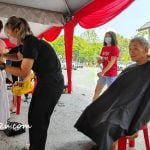 those who were not donating hair paid regular salon prices for their haircut
