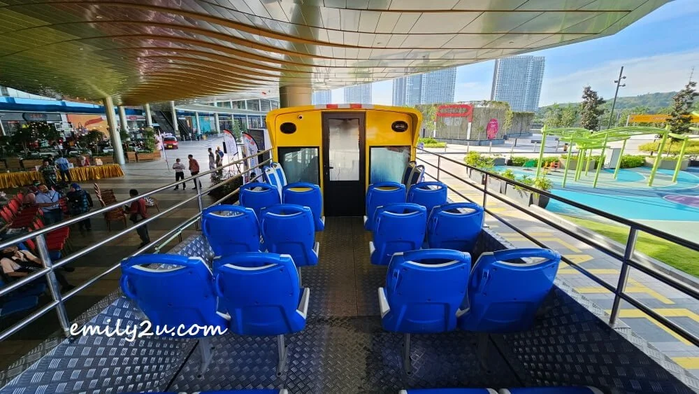 open-top section of the bus 