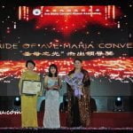 Datin Irene Chan Kok Ying (m) receives the AMCAA Pride of Ave Maria Convent Honorary Award