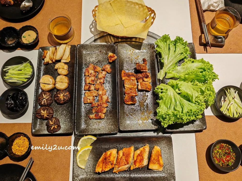 cooked items from the grill