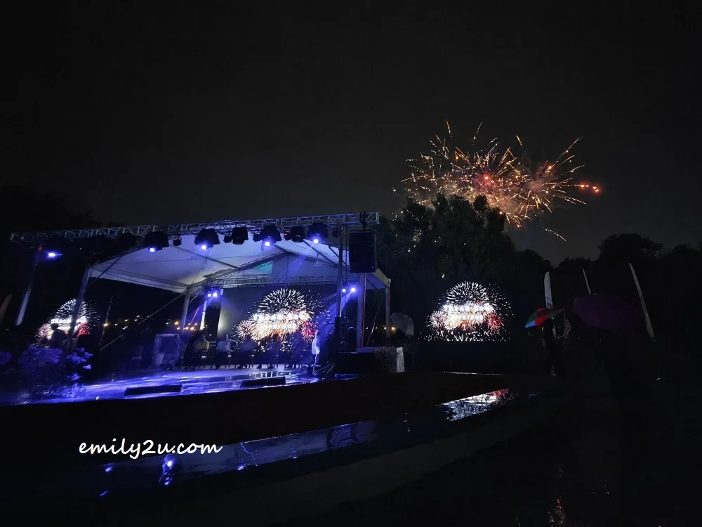 fireworks display to wrap up the meaningful occasion