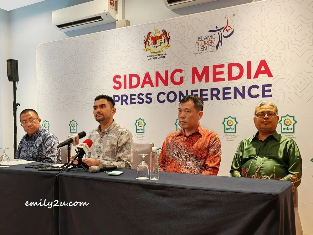 at the press conference (L-R): ITC Director-General Nizran Noordin, Deputy Minister of Tourism, Arts & Culture YB Khairul Firdaus Akbar Khan, Perak Exco for Tourism YB Loh Sze Yee and Mayor of Ipoh YBhg. Dato' Rumaizi bin Bahrin 
