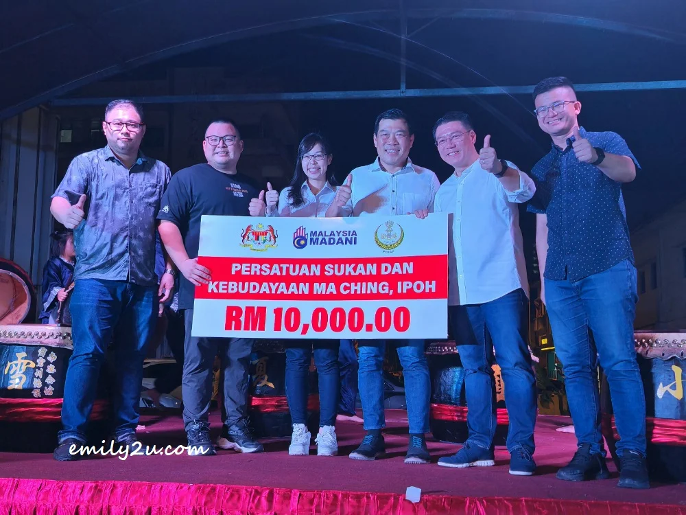 RM10,000 was raised for Persatuan Sukan Dan Kebudayaan Ma Ching Ipoh