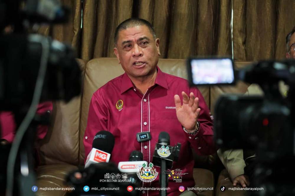 Perak Menteri Besar YAB Dato' Seri Haji Saarani bin Mohamad at the press conference