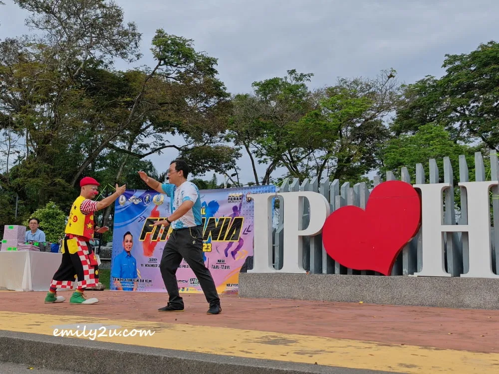Tai Chi Session with Au Young the Clown (L) and Mr. Choo (R)