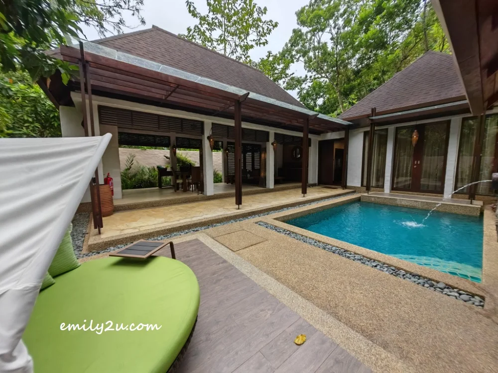 the Garden Villa features an open-plan design