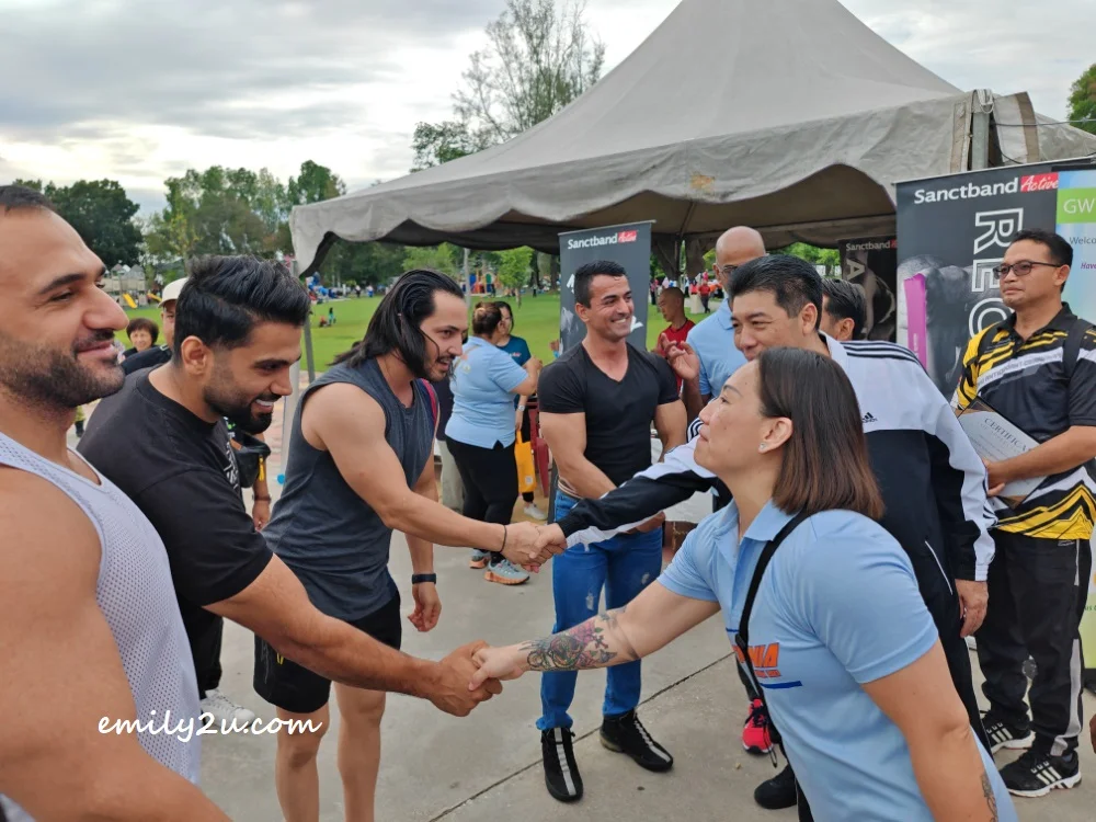 gym buffs attend the event to lend their support
