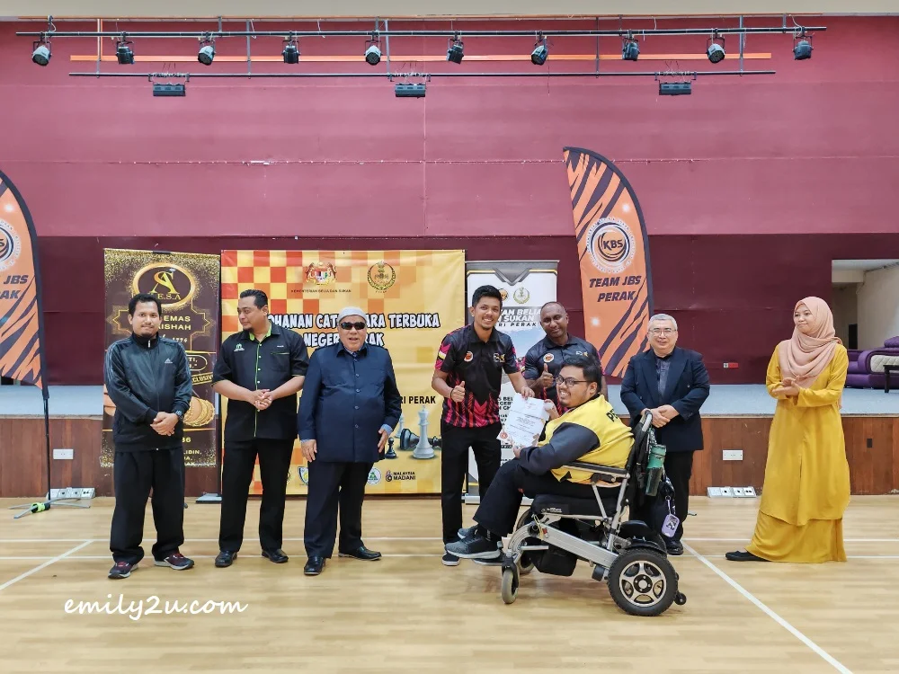 Ahmad Nazmi Bin Md. Nizam, a wheelchair user from Perak, is the overall winner of the tournament