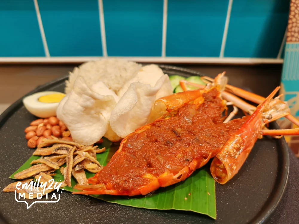 Nasi Lemak Sambal Scampi Prawn