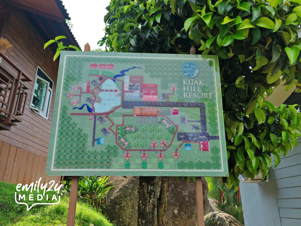 the resort's layout map