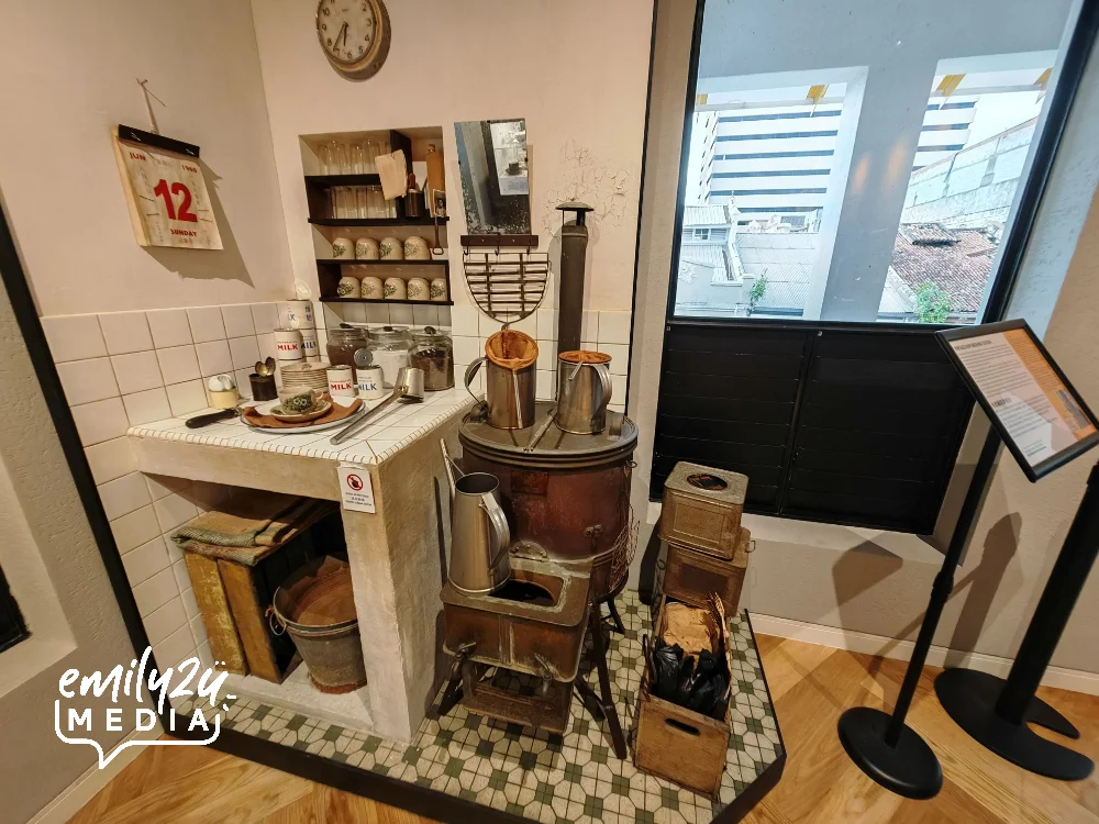 vintage coffee brewing station