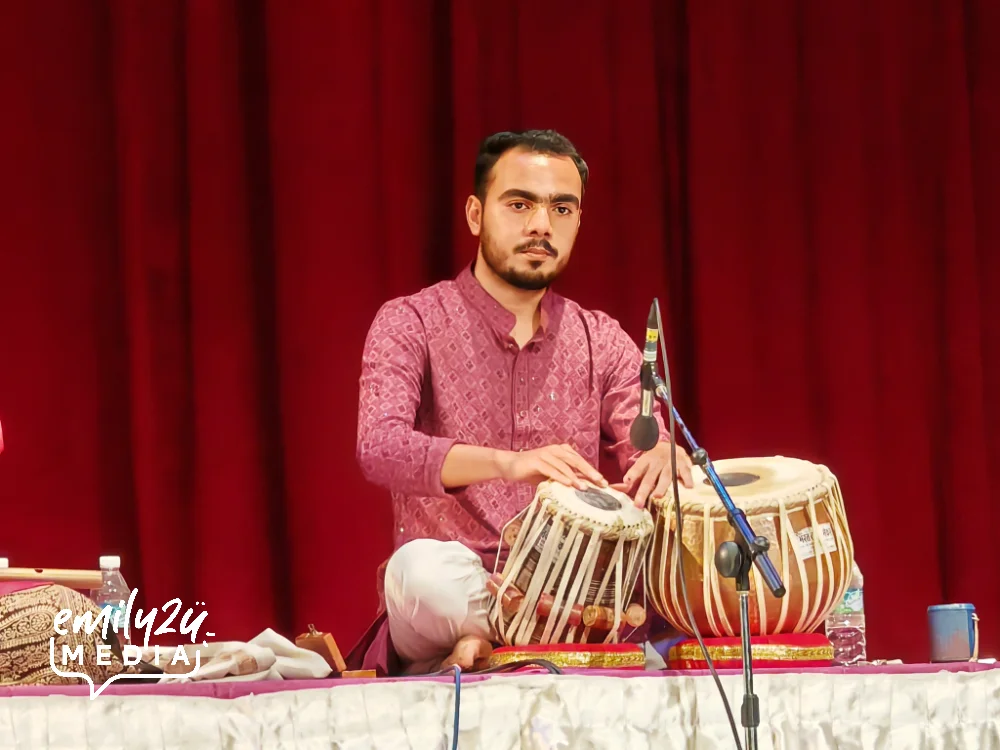Professor Adway Pawar on the tabla