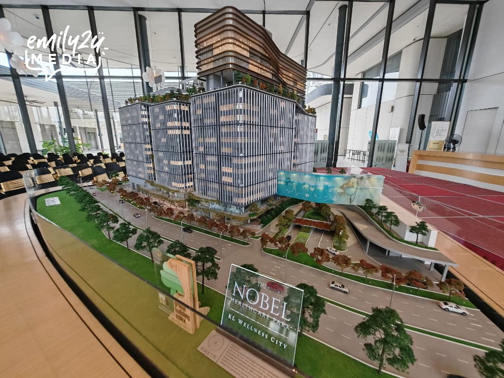 architectural scale model of Nobel Healthcare Park