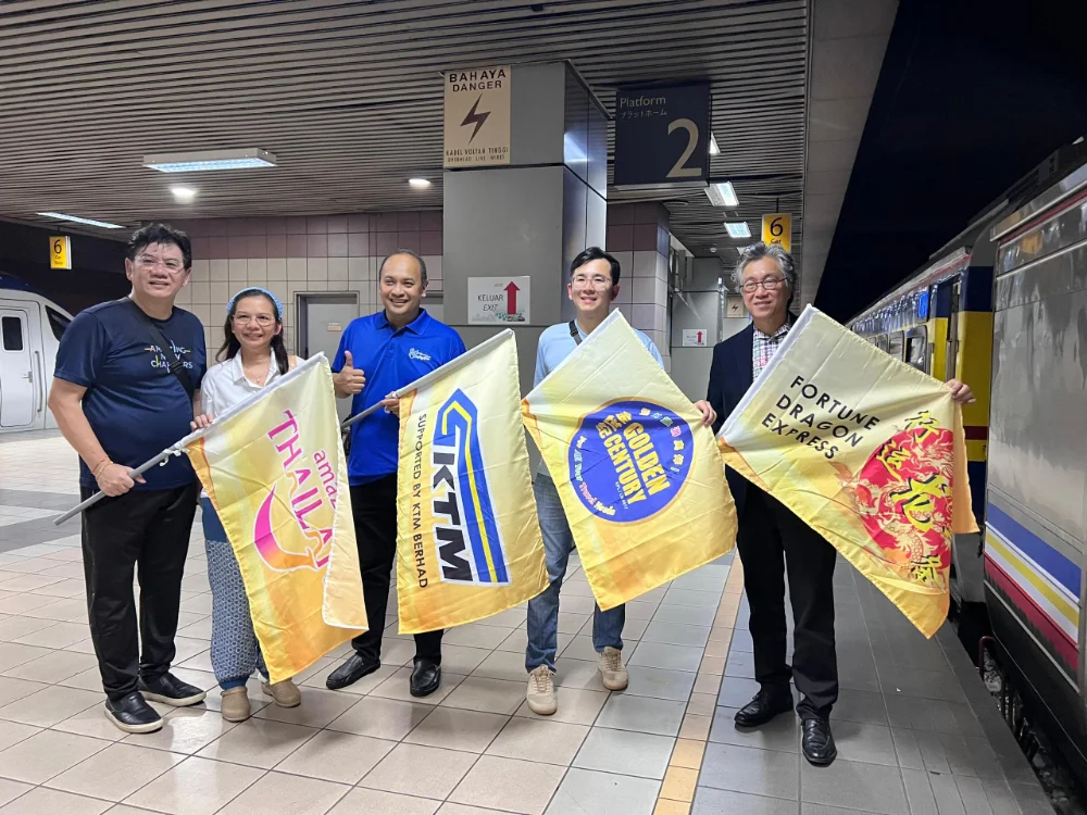 flag off the Fortune Dragon Express