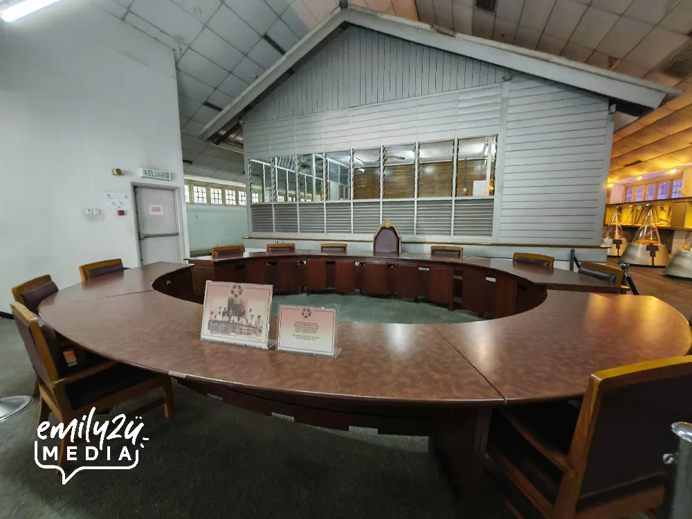 in Tunku's Office, this table was used for the 1st Cabinet Meeting on 10th Sept 1957