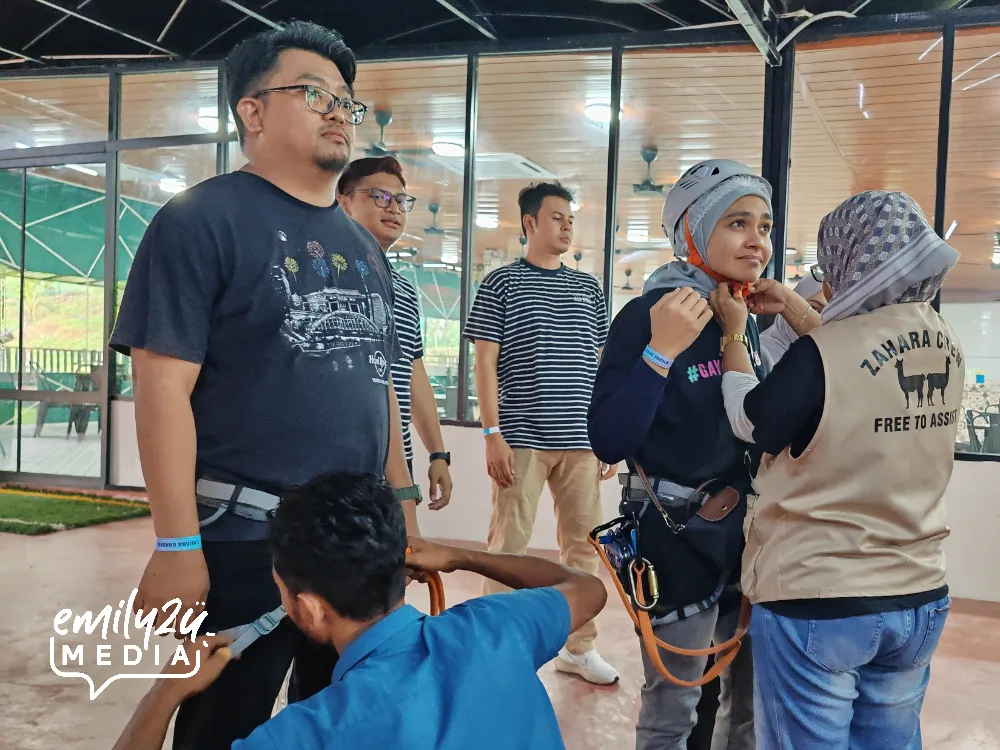 getting ready for the Flying Fox