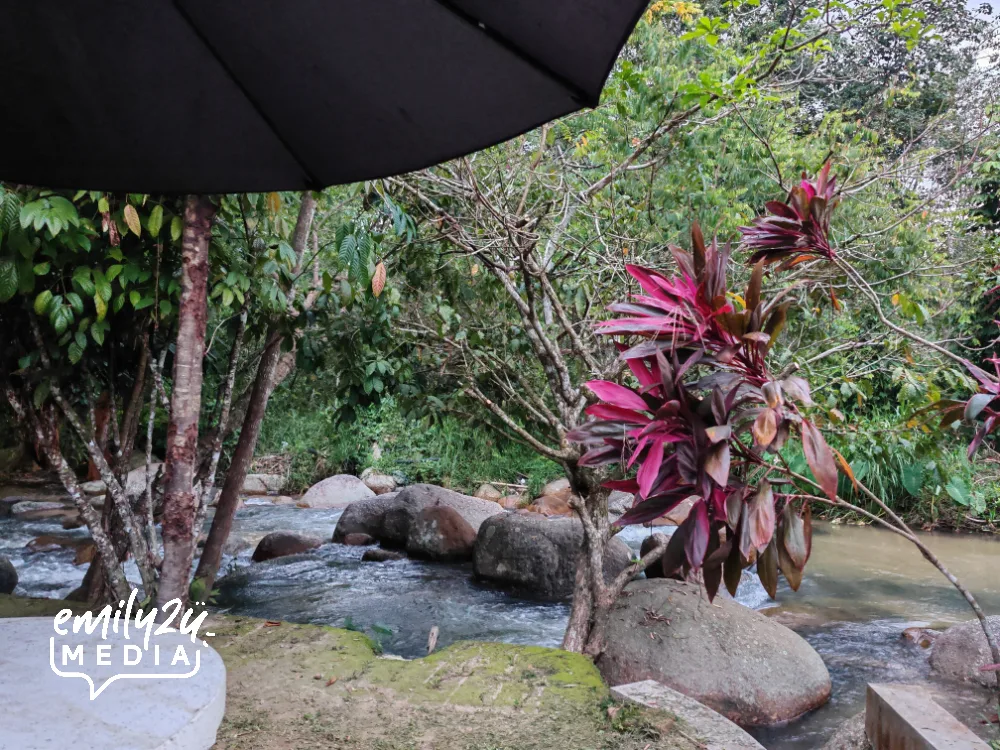 the river that runs through D'Impiana Riverview Chalet Lenggong