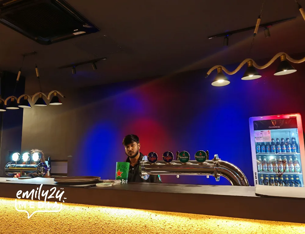 at the bar