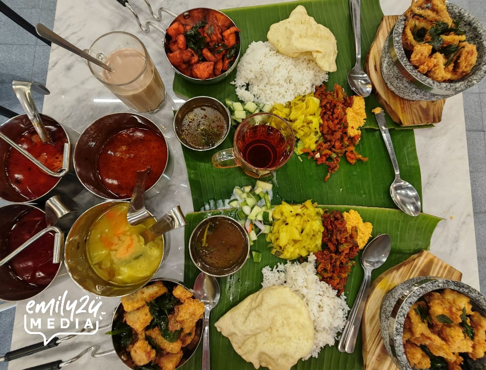 our banana leaf rice lunch
