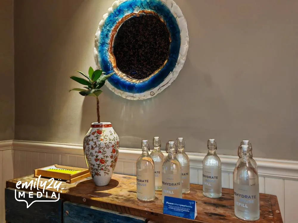 complimentary bottled water