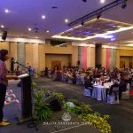 YB Sandrea Ng Shy Ching, Chairperson of the Perak State Housing and Local Government Committee gives a speech