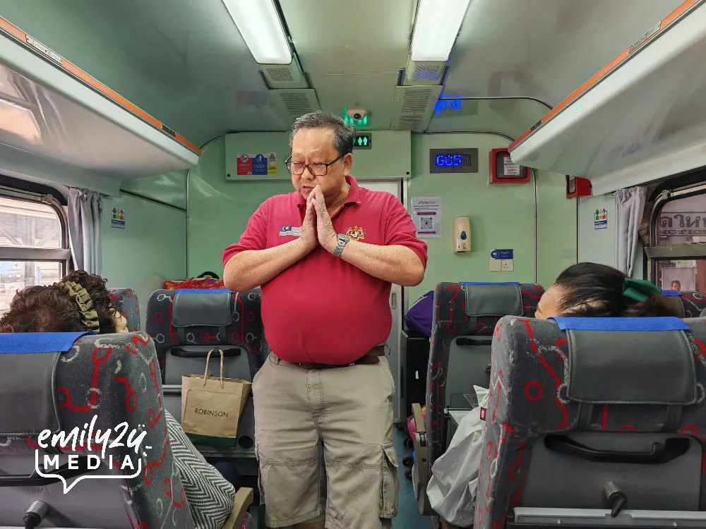 Golden Century boss Mr Jimmy Goh thanks Fortune Dragon Express 3.0 passengers for their participation