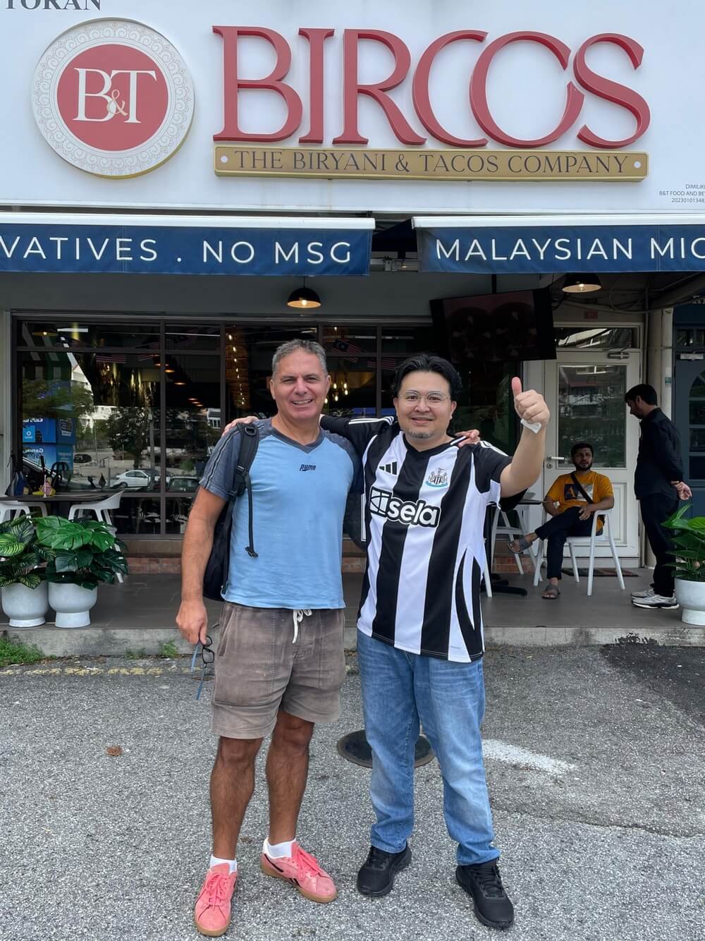 in front of Bircos: