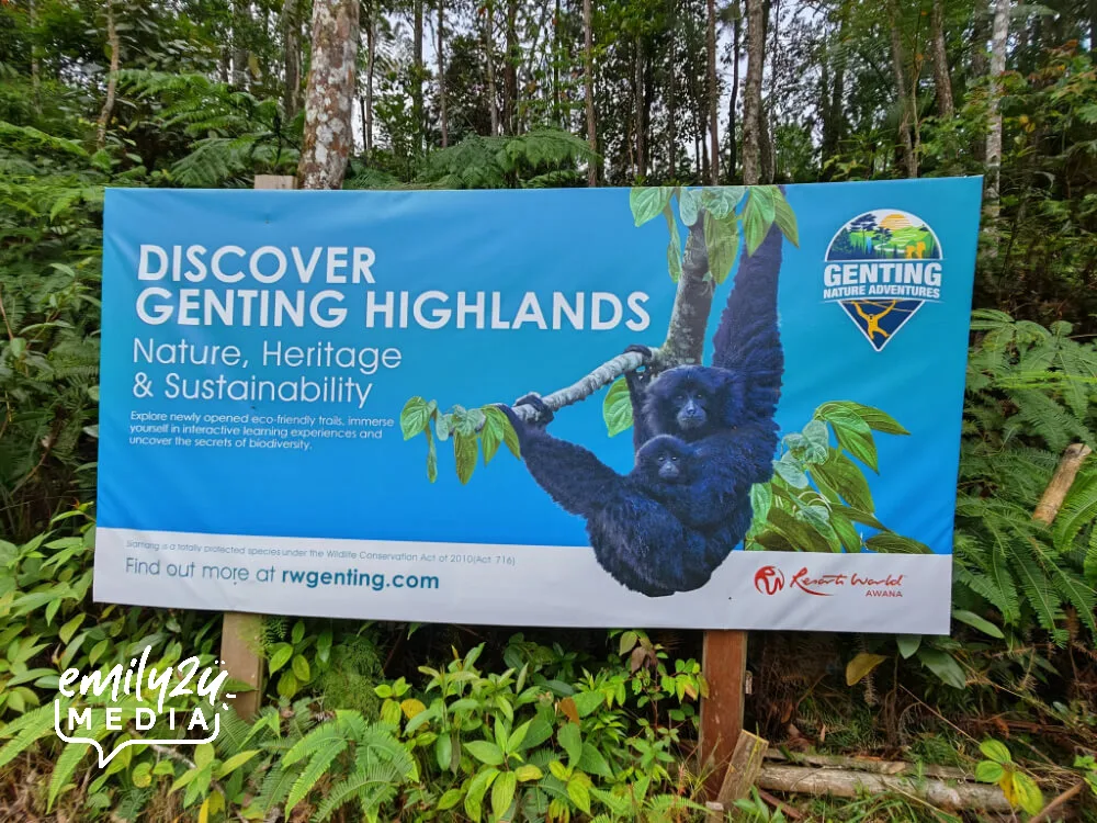 a board that introduces Genting Highlands