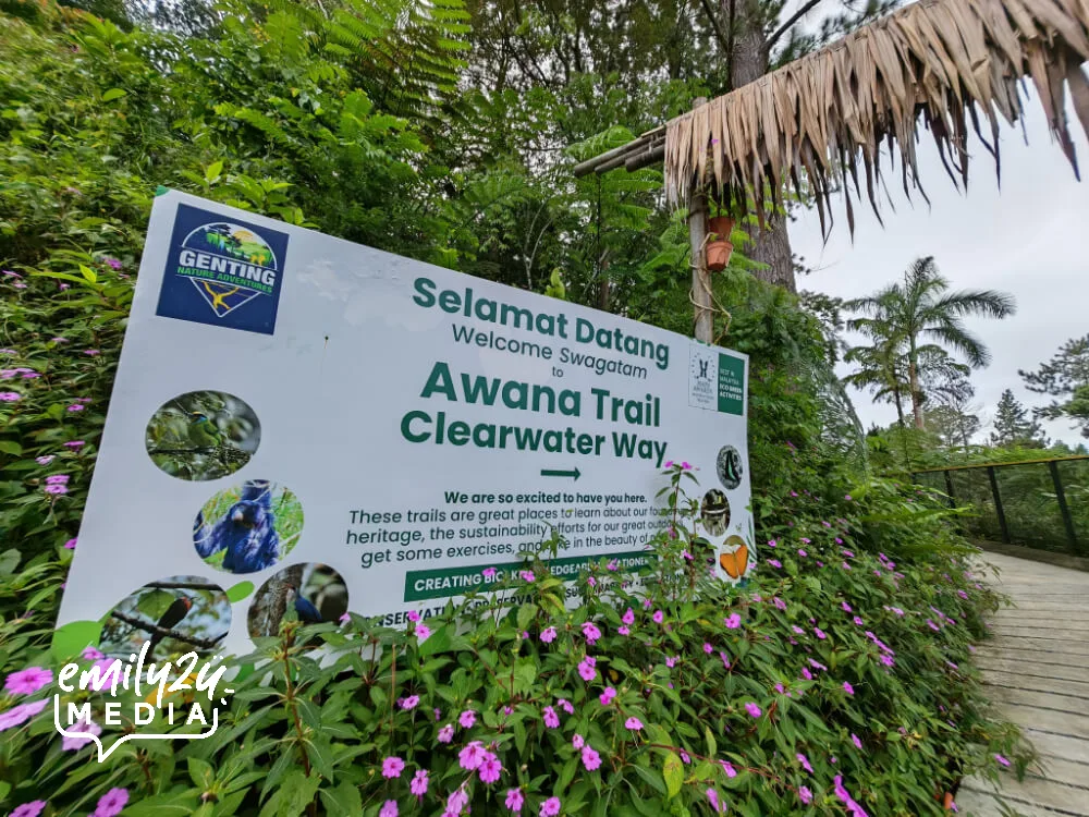 entrance to the Awana Trail and Clearwater Way