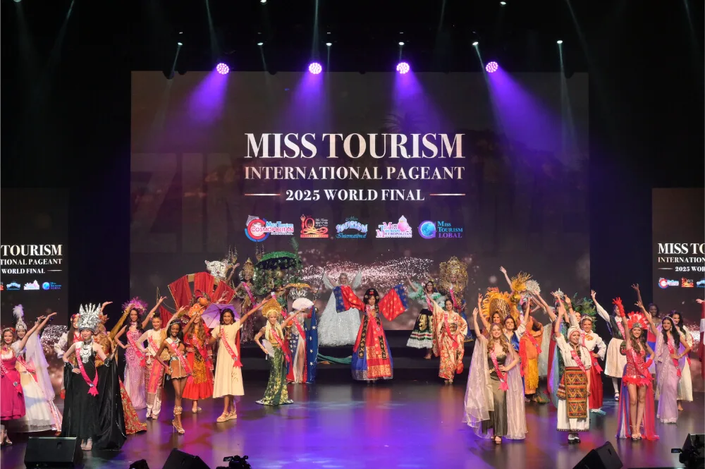 National Costume lineup by delegates