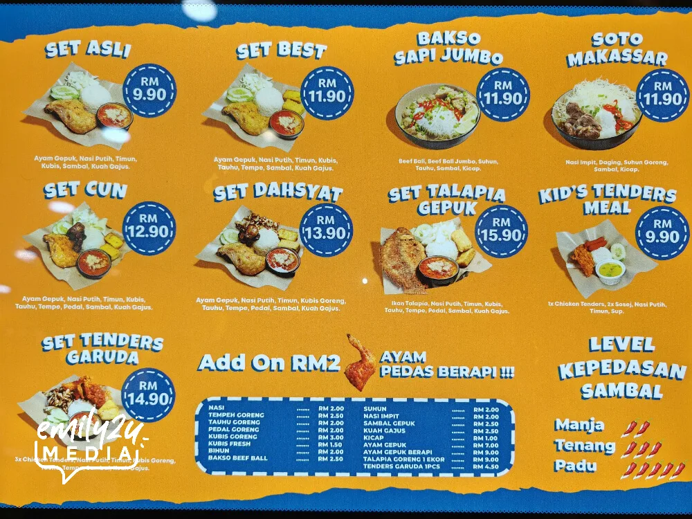 food menu