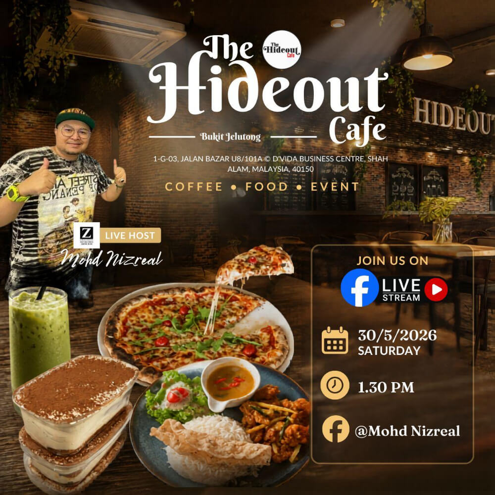 The Hideout BJ Cafe & Event Space Facebook Live by Mohd Nizril