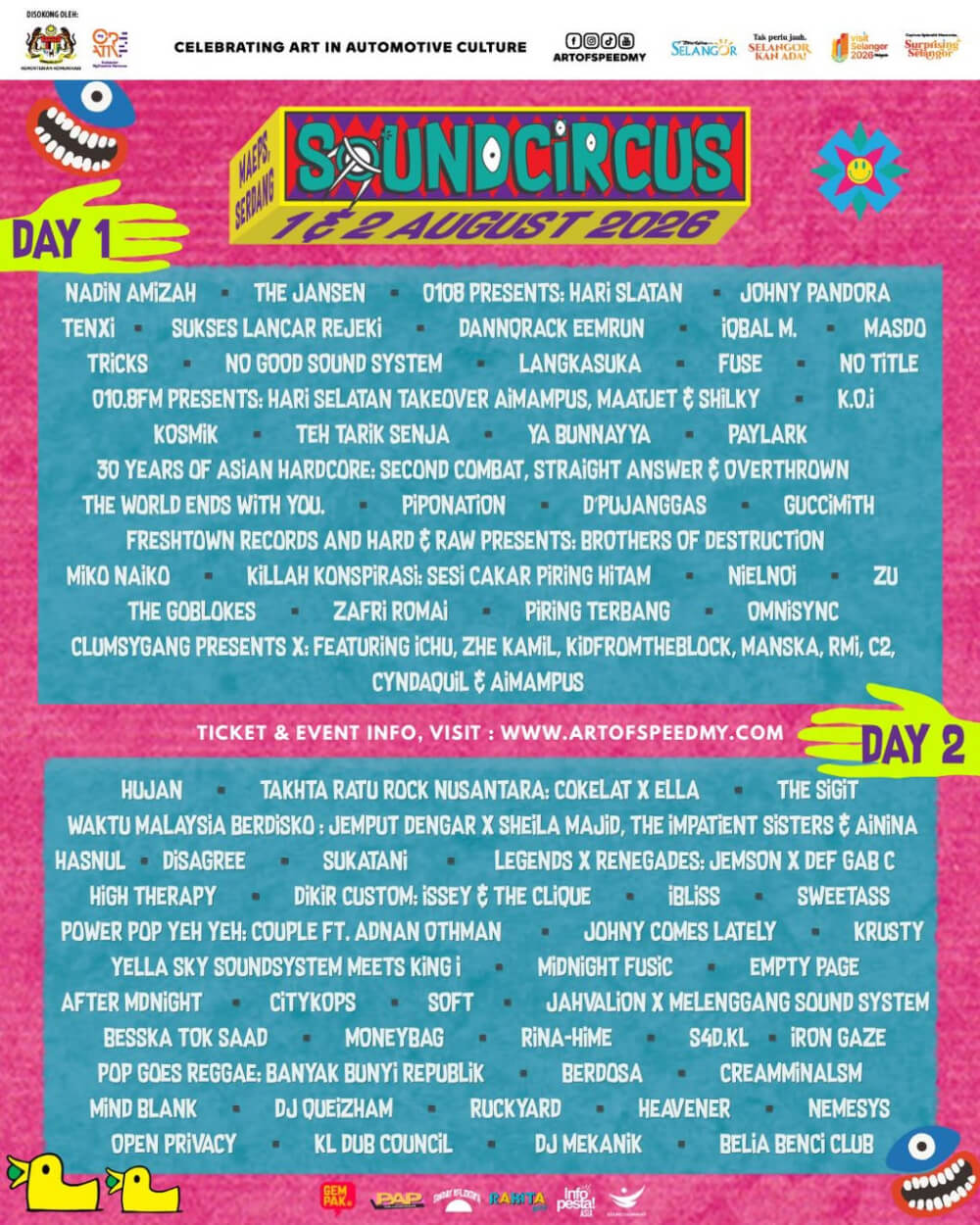 SoundCircus Festival line up poster