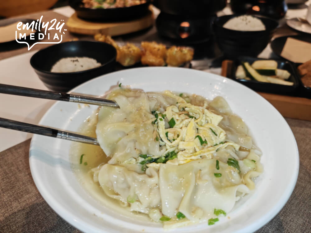 from à la carte menu: Pork & Shrimp Dumplings in Chicken Broth